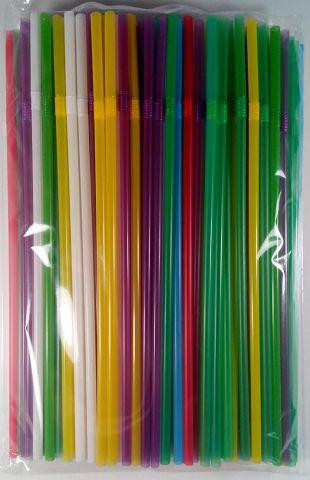 Трубочки для напитков (соломка)  d4.8-24см Микс с гофрой (Гм24 60х200) (200 шт) Харків - зображення 1