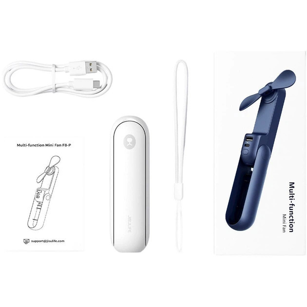Вентилятор аккумуляторный Jisulife F8X White 10 Вт белый Киев - изображение 7
