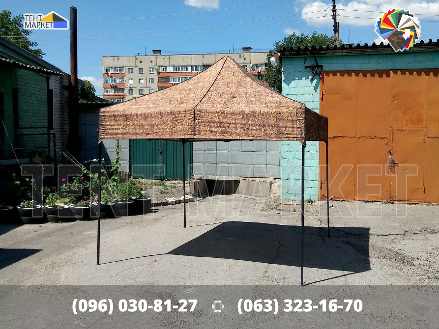 Шатер розсувний трансформер 3х3 тент Камуфляж - мобільні розкладні шатри намети виготовлення продаж Запорожье - изображение 5