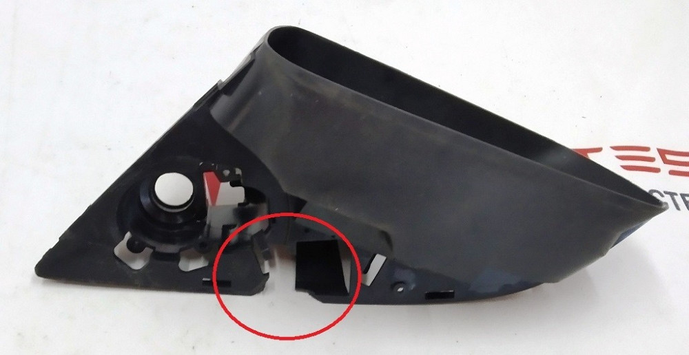 Корпус зеркала наружного правого (с повреждением) Tesla model S, model S REST 1041318-00-G Київ - зображення 4