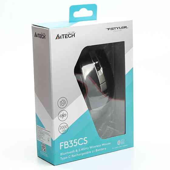 Мышь компьютерная безпроводная A4Tech FB35CS Smoky Grey серая Київ