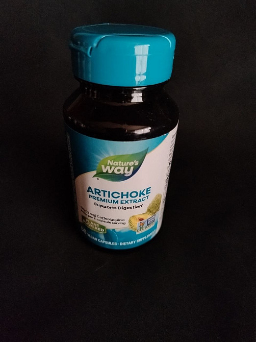 Nature's Way, артишок, стандартизированный экстракт, 60 веганских капсул Днепр - изображение 2