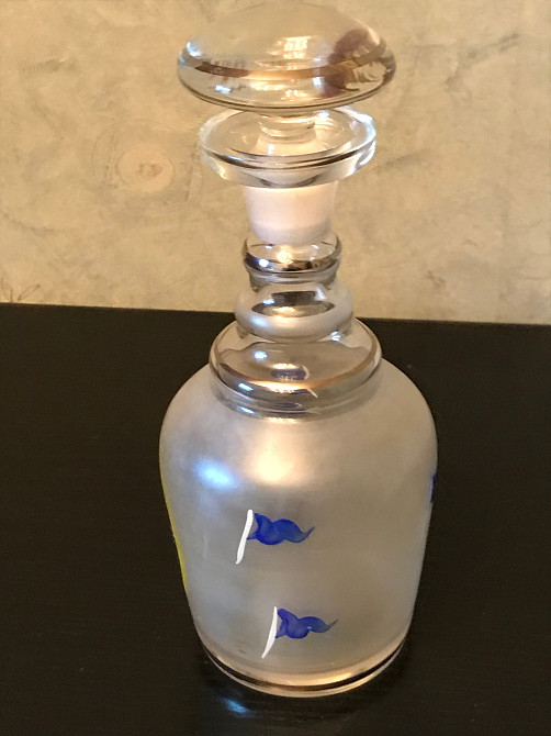 Винтажный графин для напитков с 5 стаканчиками, Чехословакия, 60-е годы. Дніпро - зображення 1