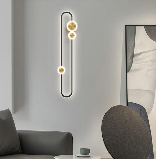 Бра настінна LED DE16C/1-k Чорний 6х16х60 см. Київ - зображення 1