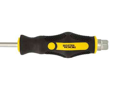 Отвёртка ударная шлицевая магнитная MASTERTOOL EXTERNAL HEX SL6х150 мм ручка с TPR покрытием 49-6615 Харків