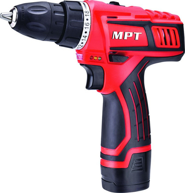 Дрель-шуруповерт MPT аккумуляторная 12V Li-ion 1.5 А·ч 2 скор 0-400/1450 об/мин 10 мм 2 АКБ кейс MCD Харків - зображення 10
