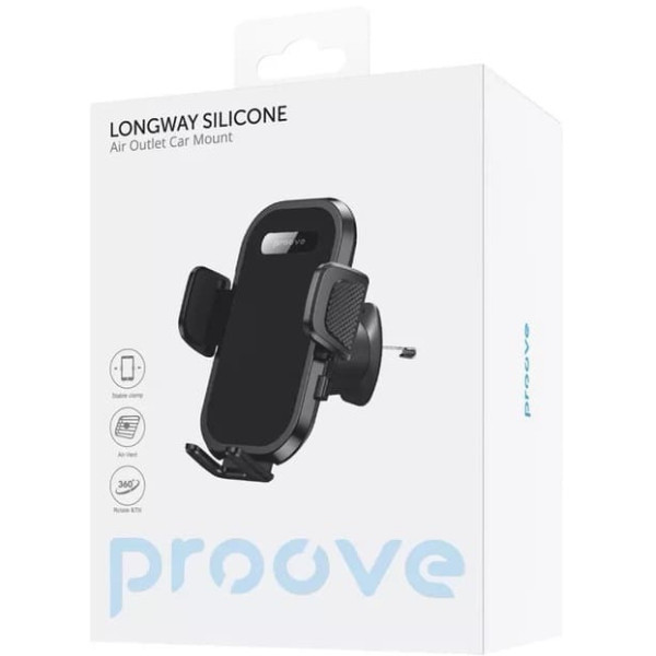 Автомобільний тримач Proove Longway Silicone Air Outlet Car Mount Black (CHLW00000001) Харків - зображення 4