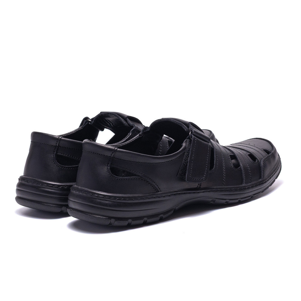 Мужские кожаные летние туфли Lara  Black Київ - зображення 8