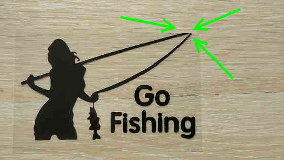 Наклейка на авто на тему рыбалка Борисполь