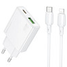 СЗУ Borofone BN25 Wish PD30W+QC3.0 (1USB-A/1C) + кабель Type-C to Lightning Херсон