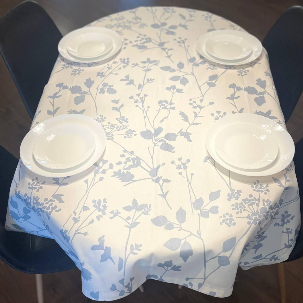 Скатерть с тефлоновым покрытием 120х150см Анис Синий Одеса - зображення 5