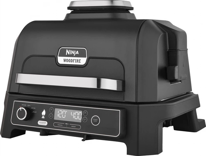 Гриль-барбекю электрический и коптильня Ninja Woodfire Pro XL OG850EU 1700 Вт черный Київ - зображення 2