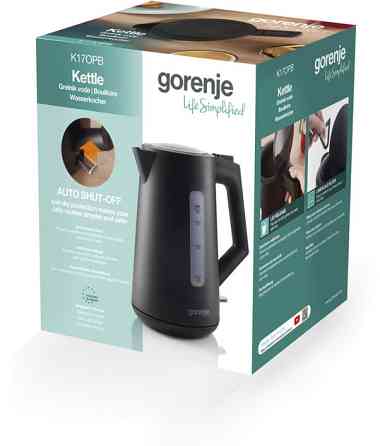 Электрочайник Gorenje K17OPB 1.7 л черный Киев