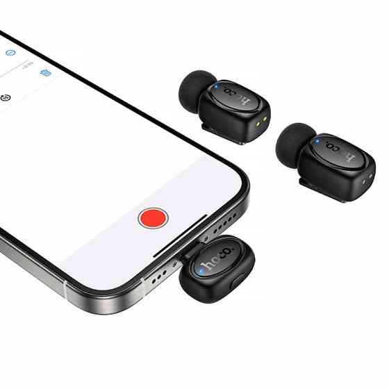 Петличный беспроводной микрофон Hoco L19 Graceful dual-mic 2in1 (Lightning/Type-C) Херсон