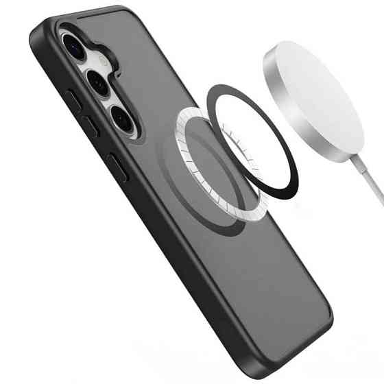 TPU+PC чехол Metal Buttons with MagSafe Colorful для Samsung Galaxy S25 Edge Херсон