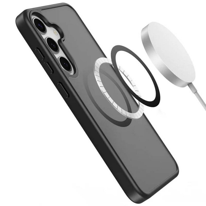TPU+PC чехол Metal Buttons with MagSafe Colorful для Samsung Galaxy S25 Edge Херсон - зображення 4
