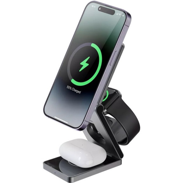 Бездротовий зарядний пристрій Proove Titan Volt 3 in 1 Gray (WSTV15000003) (Код товару:41685) Харків - зображення 3