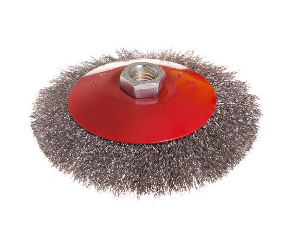 Щетка конусная MASTERTOOL из рифленой проволоки Ø 125 мм М14 19-8212 Харьков - изображение 1