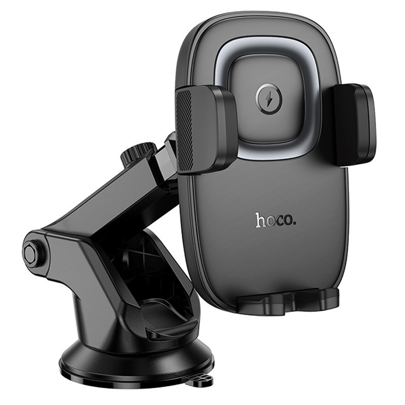 Автодержатель с БЗУ Hoco HW32 Crown push-type (center console) Херсон - зображення 6