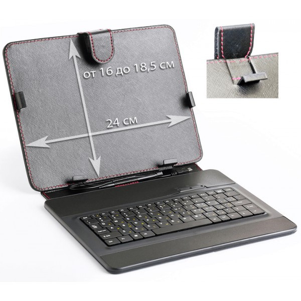 Чохол для планшета 9.7 з клавіатурою HQ-Tech LH-SKB0901U microUSB Black (Код товару:12112) Харків - зображення 2