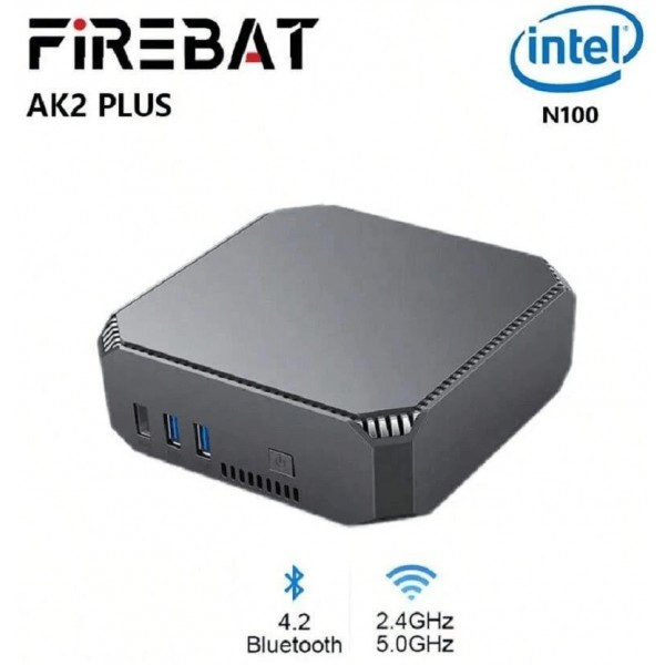 Міні-комп'ютер Firebat AK2 Plus 16/512GB n100 Grey (Код товару:33127) Харьков - изображение 2
