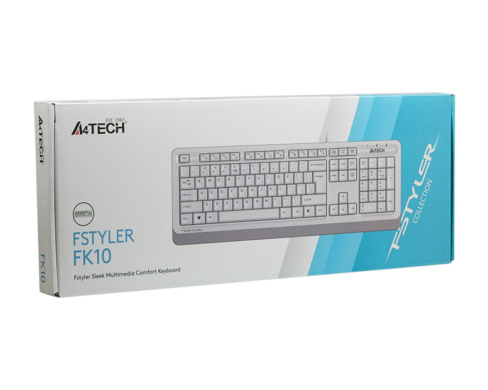 Клавиатура компьютерная проводная A4Tech Fstyler FK10(White) белая Київ - зображення 7
