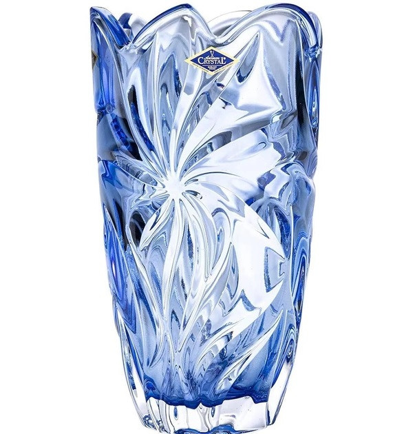 Ваза Bohemia Flora Blue 8KH29/72S96/280/M 28 см блакитна Київ - зображення 1