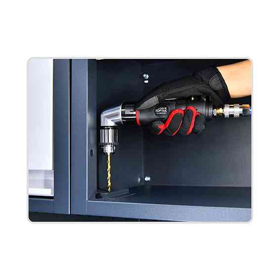 Дрель угловая пневматическая реверсивная 3/8" (1500об/мин; промышленный патрон)  TOPTUL KAQB1215 Харьков