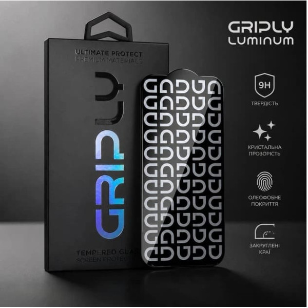 DM Захисне скло Griply Luminum для iPhone 17 Pro Max Black Харьков - изображение 1