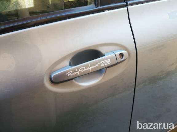 Наклейки на ручки WRC Белые номер 3,диски, дворники машины светоотражающая Бориспіль - зображення 8