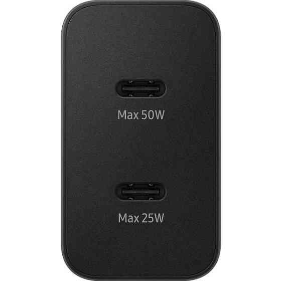 Мережевий зарядний пристрій Samsung 50W Power Adapter Duo + cable Type-C to Type-C Black (EP-T5020XB Харків