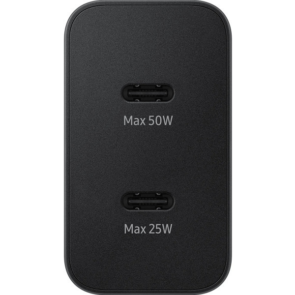 Мережевий зарядний пристрій Samsung 50W Power Adapter Duo + cable Type-C to Type-C Black (EP-T5020XB Харків - зображення 4