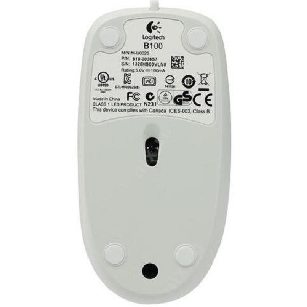 Мишка Logitech B100 USB White (910-003360) Харьков - изображение 4