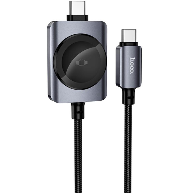 Дата кабель Hoco CW66 2in1 Type-C to iWatch/Type-C PD100W (1.2m) Херсон - зображення 1
