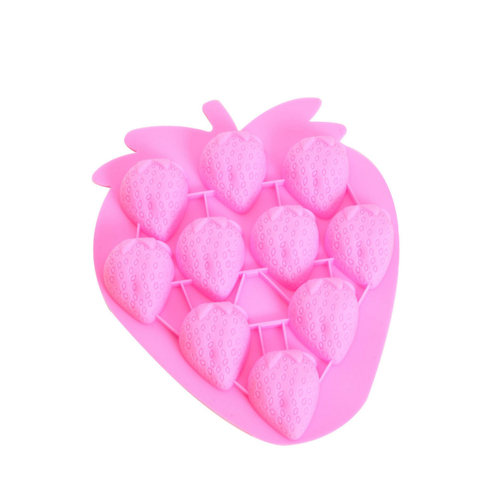 Форма силіконова для випічки Полуниця 6947 18.5х16х2 см рожева Киев - изображение 1