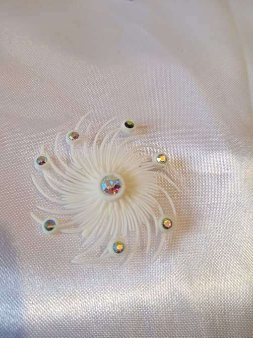 серьги-клипсы с кристаллами Аврора Бореалис Днепр - изображение 2