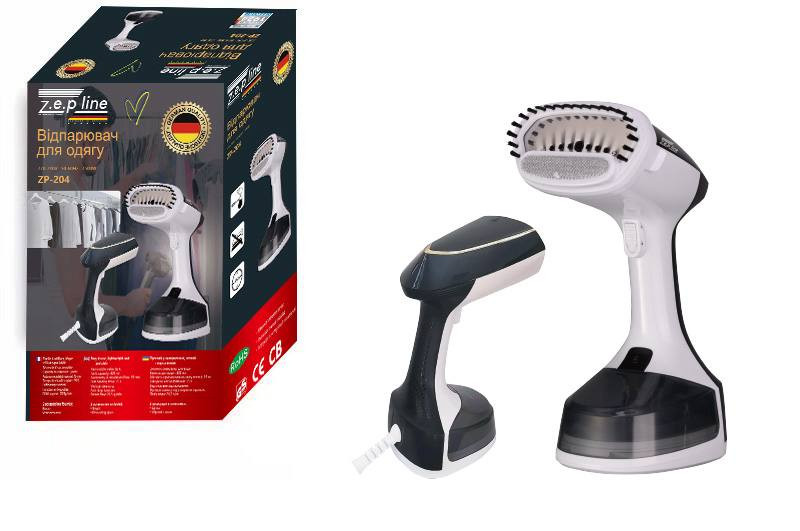 Отпариватель вертикальный ручной для одежды Zepline ZP-204-black 2500 Вт черный Київ - зображення 2
