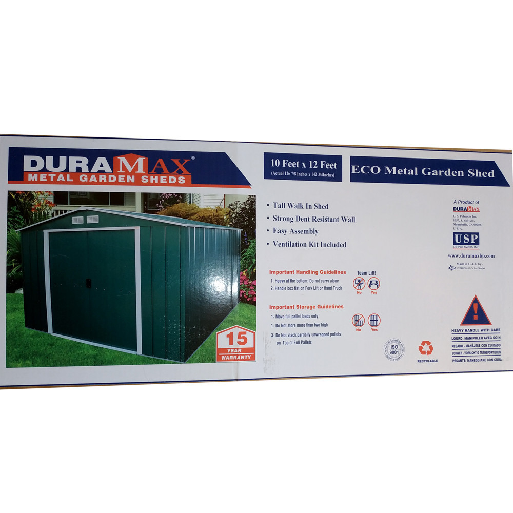 Сарай металлический ECO 362,7x322x196 см зеленый с белым Киев - изображение 10