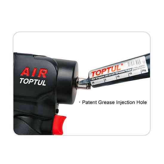 Пневмогайковерт 1/2" 900 Nm 10000об/мин 1,37кг супер-короткий Super Duty TOPTUL KAAQ1665 Харків