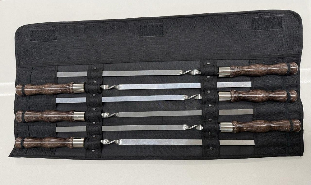 Набор шампуров с деревянной ручкой Smoke House 010 Харків - зображення 1