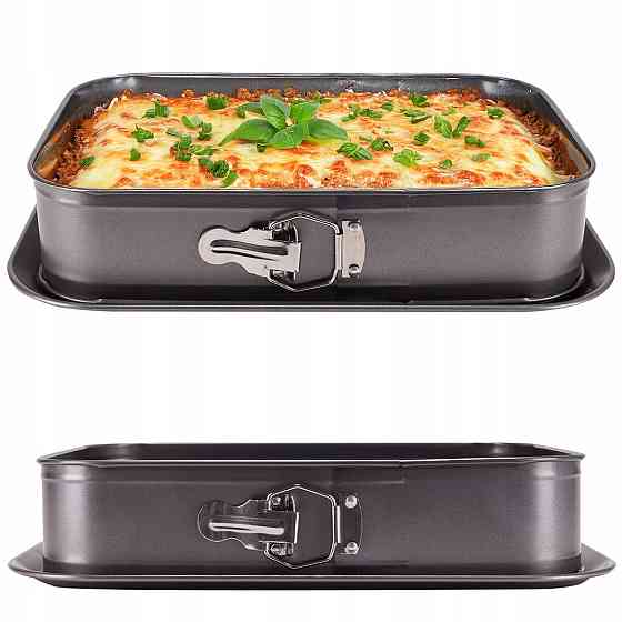 Форма для запекания Kamille 39.5*28*8см из углеродистой стали прямоугольная серая КМ6040 Одеса