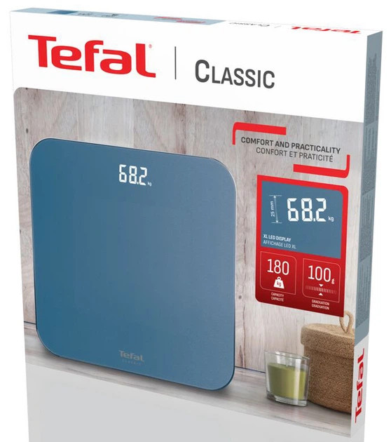 Весы напольные Tefal Classic PP1905V0 180 кг темно-синие Київ - зображення 4