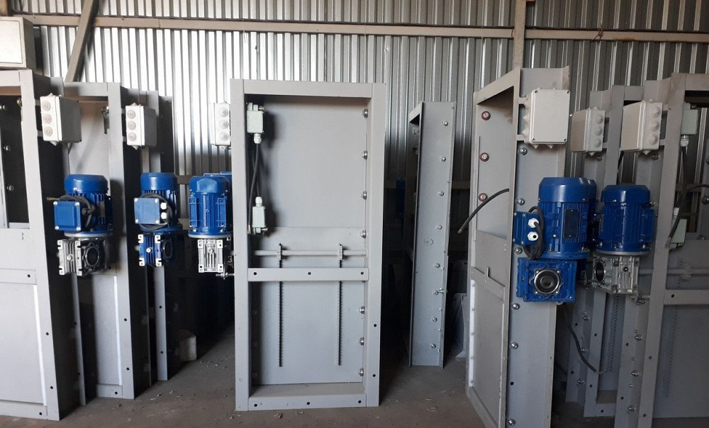 Задвижка реечная с электроприводом  370*370  0,37 кВт  шибер нории , шиберный затвор  Доступные цены Київ - зображення 3