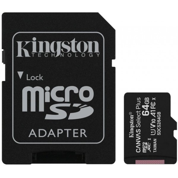 Карта пам'яті Kingston microSDXC 64GB Canvas Select Plus UHS-I/U1 + SD-адаптер (SDCS2/64GB) (Код тов Харьков - изображение 5