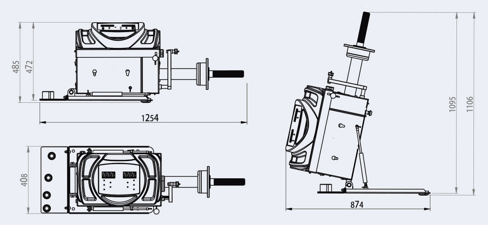 Мобильный балансировочный станок (от 1" до 28") 48В BRIGHT CB62 48V Харьков - изображение 2