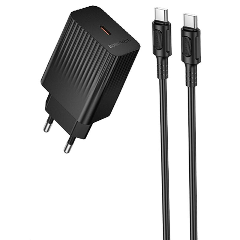 СЗУ Borofone BAS75A Source PD30W (1USB-C) + кабель Type-C to Type-C Херсон - изображение 1