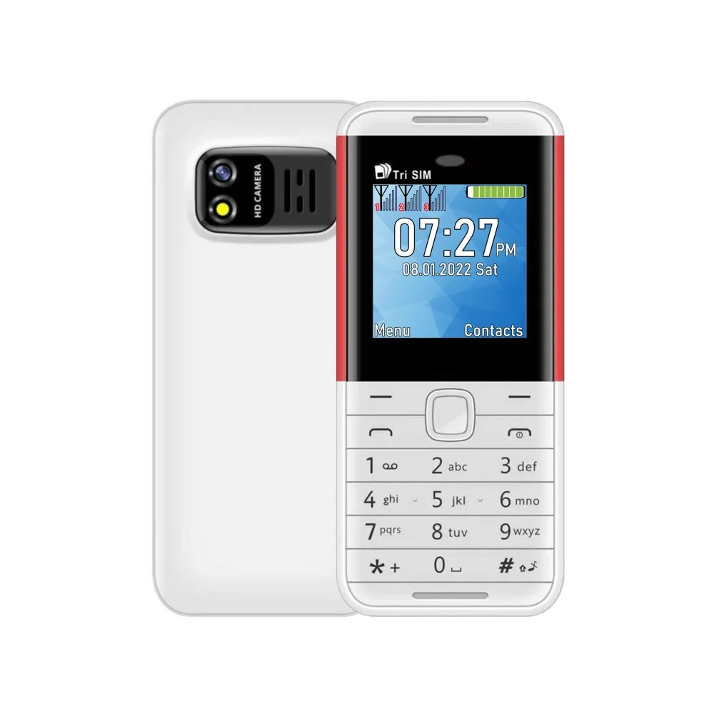 Мини мобильный телефон AIEK BM5310 3SIM Белый Киев - изображение 1