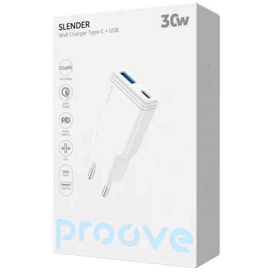 МЗП Proove Slender 30W (Type-C + USB) White (WCSL30110002) (Код товару:41972) Харків