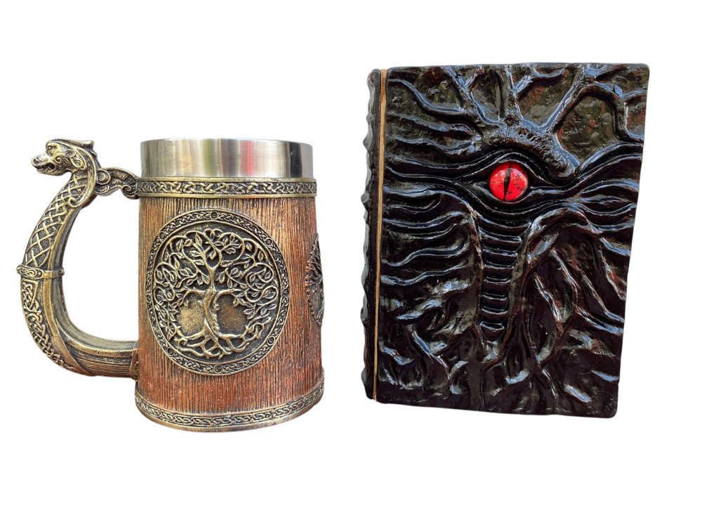 Подарочный набор Кружка 3D Викинг и Дракон и Блокнот 3D «Книга, что смотрит в ответ» Київ - зображення 1