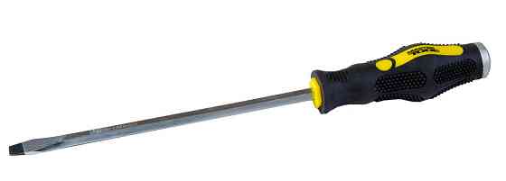 Отвёртка ударная шлицевая магнитная MASTERTOOL SL8х200 мм ручка с TPR покрытием 49-5820 Харків